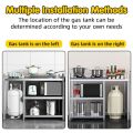 Kitchen Rack 304 Stainless Steel Gas Stove Stand Rack with Cabinet Kitchen Cooking Table Heavy Duty Organizer Shelf Gas Tank Rack Liquefied Gas Rack Gas Rack Stove Bench Rack Stainless Patungan Ng Lagayan Ng Kalan. 