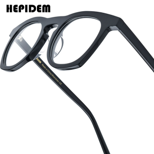 HEPIDEM Multicolor Acetate Glasses Frame Women 2025 Johnny Depp Round Eyeglasses Men Japanese Handmade Spectacles Optical Eyewear 9383
