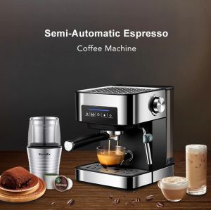 BioloMix 20Bar 850W Semi-automatic Espresso Coffee Maker Machine with Milk Frother for Espresso Cappuccino Latte and Mocha