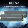 TEUCER Bộ Tản Nhiệt SSD M.2 Hợp Kim Nhôm M2-LD02 Bộ Tản Nhiệt Ổ Cứng Thể Rắn M2 2280 9Mm Kèm Miếng Tản Nhiệt. 