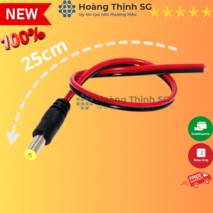Dây Jack Nguồn DC 5.5x2.1mm Jack DC Dây rắc nguồn Camera (Jack Đực) Chuyên dùng cho Camera