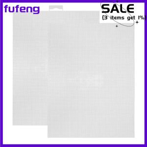 fufeng Tấm nhựa 14 đếm nhựa lưới vải nhựa Cross Stitch vải mắt lưới cho thêu DIY Thủ công mỹ nghệ Đan