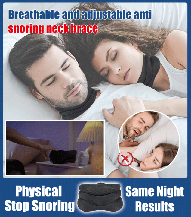 Adjustable Anti Snore Chin Strap, Neck Collar Against Snoring, Stop Snoring Sleep  Neck Brace To Improve Sleeping