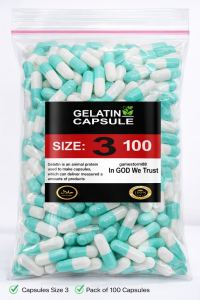 100 pcs Gelatin Capsule Colored Size 3