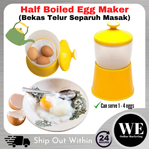 (Ready Stock) Half Boiled Egg Maker - Bekas Telur Separuh Masak Rebus Egg Cooker Semi Cook Half Boil Container Kaya Roti Malaysia Breakfast Telur Sarapan Malaysia