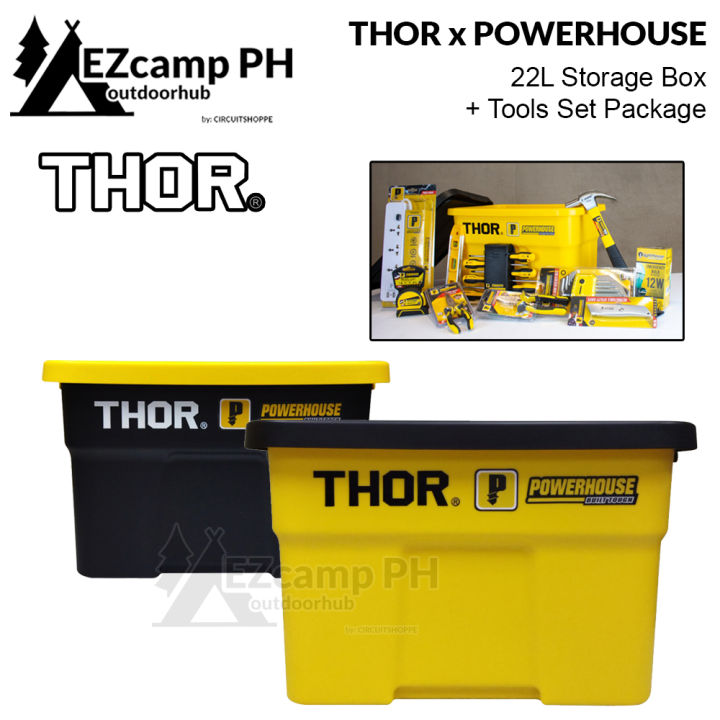 TH0R ® x Powerhouse 22L Storage Box + Tools Bundle Package Set Lazada PH