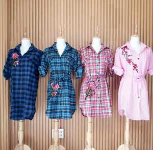 JEANp - XS to Large  - xs to large - classy and elegant - premium fabric - excellent quality -  fabric from abroad  - premium quality  - mall quality  - multi way to wear  - color: pink blue light pink yellow old rose  - Style: plain color checkered