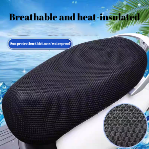 Universal Motorcycle Seat Cover 3D Mesh Pad Waterproof Non Slip Cooling Design