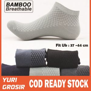 Kaos Kaki Bambu Bamboo Socks Anti Bakteri Invisible Serat Bambu Arang Pria Wanita Pendek Panjang Yuri Grosir