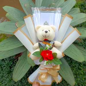 Buket boneka ulang tahun / buket boneka ultah dan uang / buket uang kosongan / buket Happy Birthday / buket boneka / buket hadiah