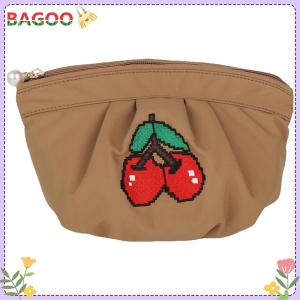 Túi đồ trang điểm nhỏ Cherry thêu túi đựng mỹ phẩm du lịch Túi trang điểm khay để đồ trang điểm túi cho du lịch cho nữ yếu tố cần thiết