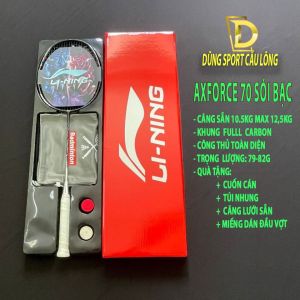 Vợt Cầu Lông Lining AXFORCE 70 Sói Bạc Bản Full Hộp Căng Sẵn 11kg Kèm Cuốn Cán Túi Đựng Vợt