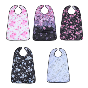Adult Bib Scarf Washable Reusable Dining Protector for Elderly with Soft Fabric Washable Clothing Protector