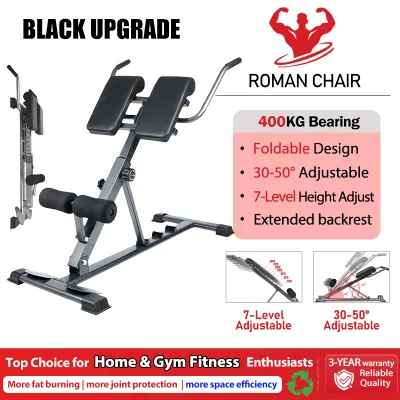 New upgrade Multi Functional Bench for Full All-in-One Body Workout Hyper Back Extension Roman Chair Adjustable