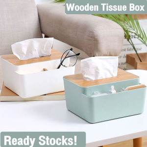 Wooden Tissue Box MUJI Style Minimalist Bathroom Table Tissue Box Modern Storage Box for Bathroom Bedroom Dressing Table Rectangular Bamboo Cover Facial Tissues Dispenser Tissue Container tissue kahon
