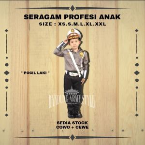 SERAGAM PROFESI ANAK . POCIL ANAK .SERAGAM KARNAVAL ANAK.PAKAIAN ANAK PROFESI MURAH