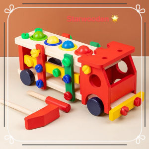Wooden assembly screw truck..