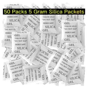 1 Gram Silica Gel 50/100/200 Packs Absorber Anti-Mold for Clothes Kitchen Living Room Moisture Absorber Non-Toxic Desiccant Damp Kitchen Room Living Clothes