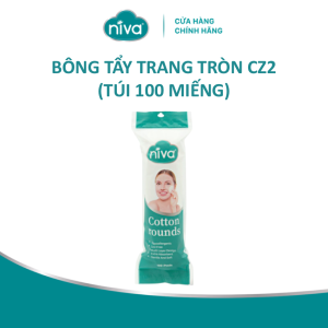 [Combo 2] Túi 130 Miếng Bông Tẩy Trang Tròn NIVA Cao Cấp Cz2 Tự Nhiên Công Nghệ Kháng Khuẩn An Toàn Cho Da Dầu Mụn Nhạy Cảm