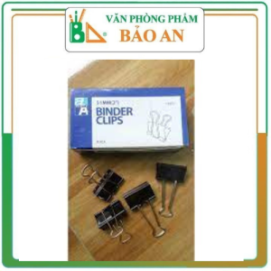 Kẹp Đen 51mm Double A( hộp 12c) - Văn phòng phẩm Bảo An
