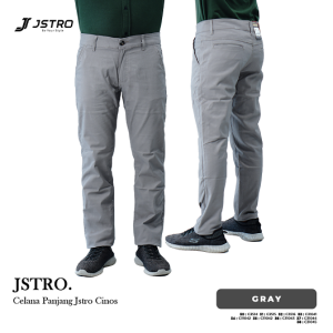 Jstro Celana Panjang Pria Chinos Twill Grey 1