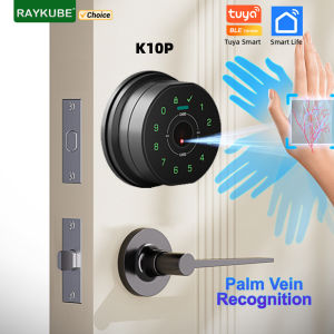 RAYKUBE K10P Tuya BLE Palm Vein Recognition Digital Electronic Smart Deadbolt Door Lock With IC Card/Password/Key/APP Unlock