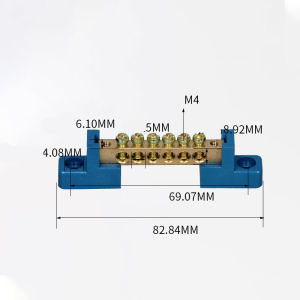 6/8/12 Hole Grounding Bus Bar Terminal Copper Earth Neutral Bar for Electrical Panel