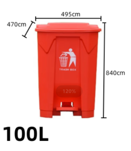 MR. CHAIR Large Outdoor Household Garbage Can With Pedals 20L/30L/50L/100L Plastic Garbage Can With Lid
