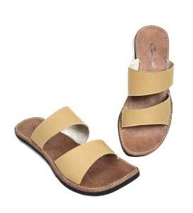 Sandal Kulit Wanita Sandal Slide Wanita Sol Karet Anti Licin CMT Sandal CMT Kekinian Termurah  - LENZA