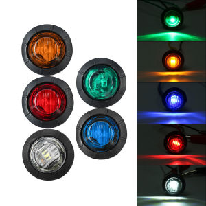 1 Pc - 12-24V 3LED 3/4 Round Truck Marker Lights For all Cars Trailers Tractor Clearance Lights Turn Signal Lamp