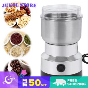 【New Arrival】 Stainless Steel Electric Coffee Grinder for Home Kitchen Multi-Function Grain and Spice Grinding Compact and Portable