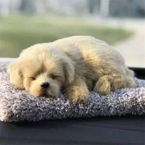 FENGIA Interior Accessories Cute Dog Doll Plush Dogs Sleeping Dog Toy Dashboard Decor Car Dashboard Ornaments Simulation Dogs Dashboard Ornaments Automobiles Decoration