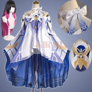 Game Impact Damselette Columbina Cosplay Costume Wig Hair for Women Cosplay Halloween Fatui Role Play Party Dress Outfits2026