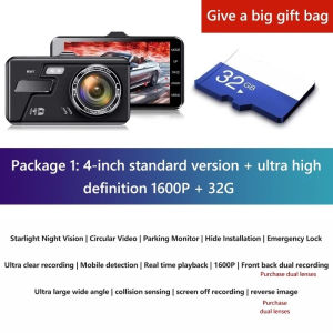 4 Inch Front and Rear Touch Screen Car Recorder Camera 1080p Traffic Recorder Professional Car Recorder Camera Driver Recorder