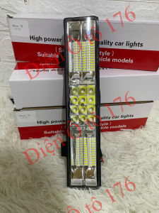 Đèn led trợ sáng 3 hàng 30cm nháy 5 chế độ 180w. Đèn led bar phá sương đá còi điện 12v và 24v dùng chung