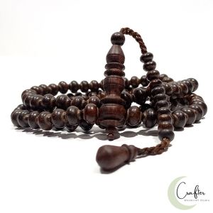 Tasbih Muslim Kayu Bertuah Galih Asem Asli Model Profil Yang Unik Isi 99 Butir