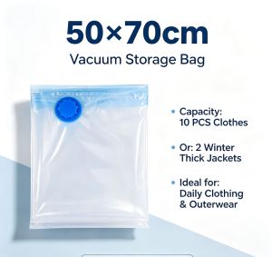 Vacuum Storage Bag Hand Travel Vaccum Zip Lock Seal Clothing Zip lock Vacuum Bag Foldable Organizer Travel Clothes Storage Bag
