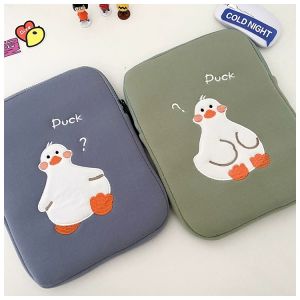 Minority Design Ipad Tablet Inner Bag Cartoon Cute Duck Embroidered Anti-fall Protective Cover
