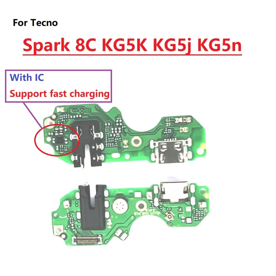 Connecteur Dock USB Pour Tecno Spark 7 Pro - Flex De Charge + Microphone, Neuf, Remplacement