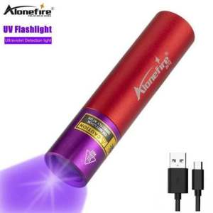 Alonefire SV15 LED UV Flashlight 5W 365nm Ultraviolet Light USB Rechargeable Black Light Torch For Anti-counterfeiting Pet Urine Ringworm Fungal Diseases