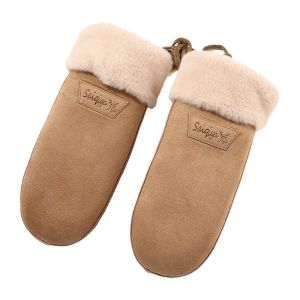 LONGB 1 Pair Da lộn giả Găng tay ấm áp Dây đeo cổ Găng tay lông mềm Găng tay giả da lộn Quà tặng Ấm áp Găng tay mùa đông Quần áo mùa đông nữ