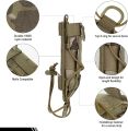 OneTigris Flashlight Holster Molle Flashlight Holder for Belt Pouch for Torch Linear Hand Tool with Open-top MOLLE Strap for Vertical & Horizontal Carrying (Black). 