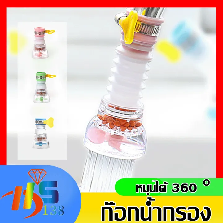 หัวต่อก๊อกกรองน้ำ กันน้ำกระเด็น หมุน 360 องศา