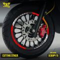 Stiker Cutting Velg Motor honda Scoopy prestis R12 2020 2021 2022 2023 Nyala 15. 