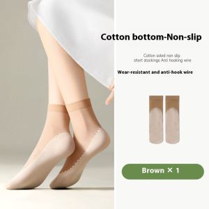 Lacepulse 丨 vớ vô hình lụa pha lê gợi cảm cho phụ nữ có tính năng thấm mồ hôi và chống mùi