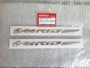 Logo Emblem Vario Full Crome 75k Sepasang / Kanan + Kiri