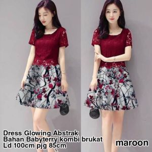 { THABITHA } RLX / drees glowing abstrak / dress wanita kekinian / dress wanita / dres / gaun wanita dewasa terbaru / dress / dress korean style / baju pesta / dress kondangan / { free ongkir + cod }