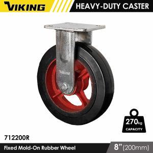 VIKING INDUSTRIAL Caster Wheel with Double Ball Bearing Rubber/PU/Iron Wheels 500kgs Cap