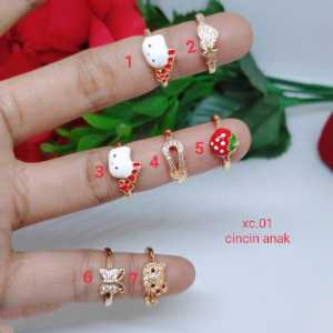 Cincin Anak Perhiasan Titanium Tembaga Rodium Xuping Perhiasan Lapis Emas 18 24 Karat G23-CA1