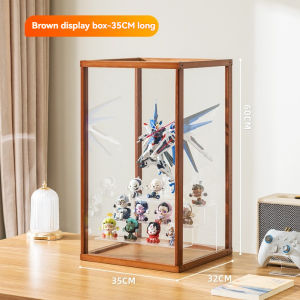 60-80cm Transparent on three sides Acrylic Dustproof Display Cabinet For Dolls Blind Boxes